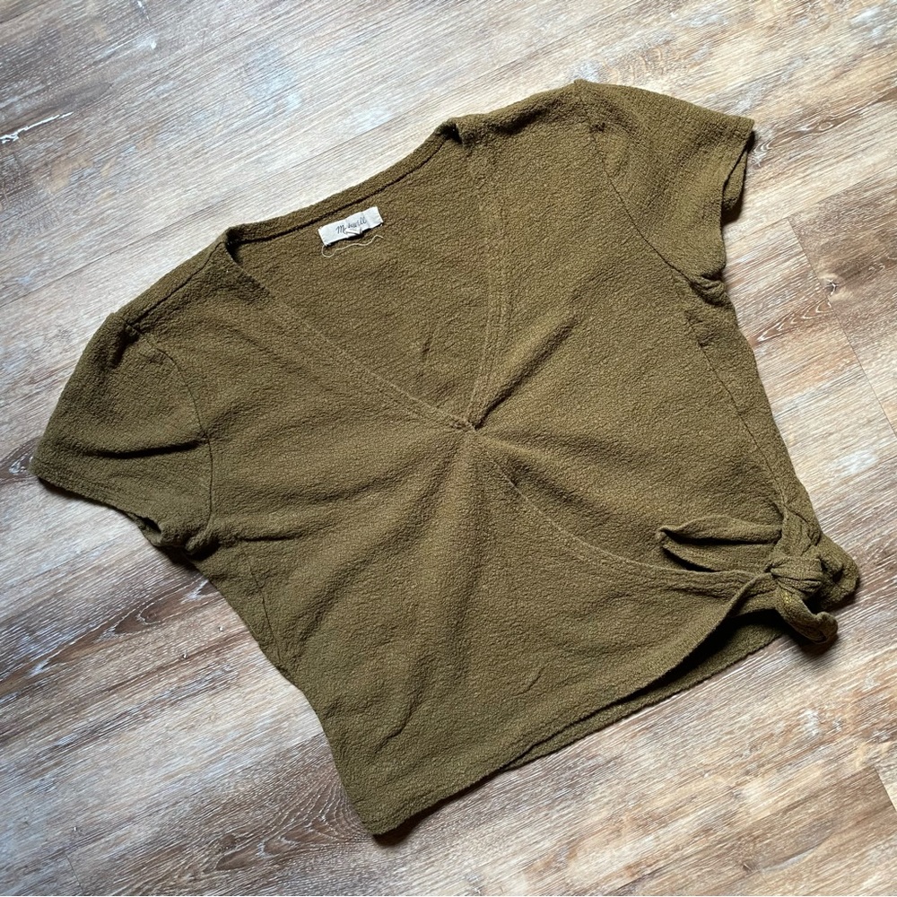Madewell Textured Tie Crop Top